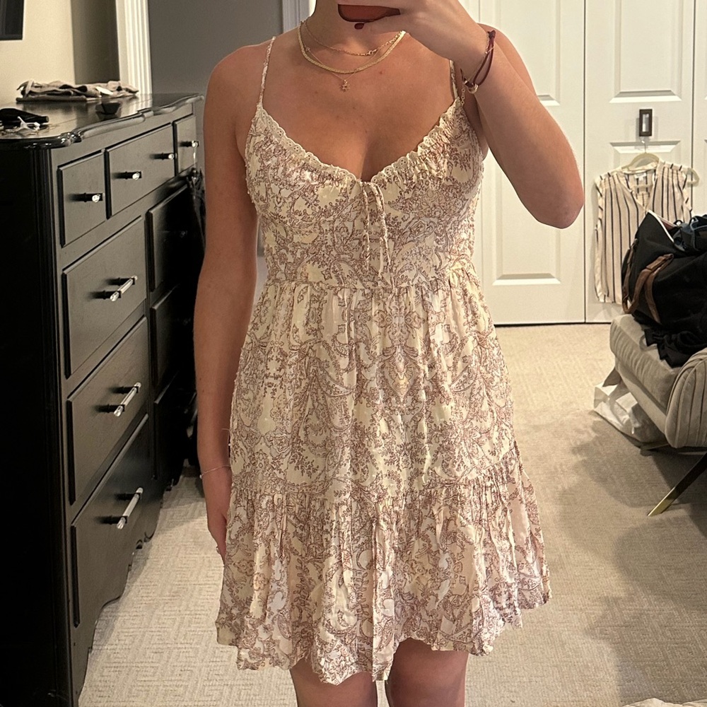 Olivaceous Paisley Dress